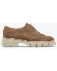 Luca Grossi - Tan Suede Brogue Trouser Shoes - Lyst