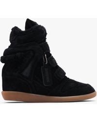 Bronx - Jae-Yy Shearling High Top Wedge Trainers - Lyst