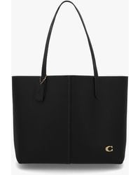COACH - North 32 Black Leather Tote Bag - Lyst