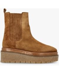 Alpe - Alpie Tan Suede Crepe Sole Chelsea Boots - Lyst