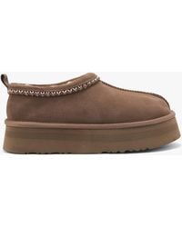 Australia Luxe - Outback Braid Suede Platform Slippers - Lyst