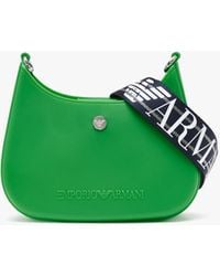 Emporio Armani - Recycle Pvc Green & Navy Gummy Shoulder Bag - Lyst