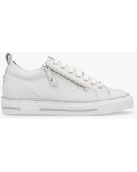 Moda In Pelle - Brayleigh White & Silver Leather Trainers - Lyst