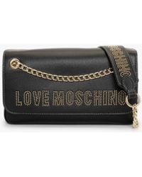 Love Moschino - Chain Handle Black Shoulder Bag - Lyst