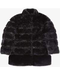 Passioni - Black Faux Fur Coat - Lyst