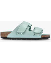 Birkenstock - Uji Nubuck Leather Two Bar Sandals - Lyst