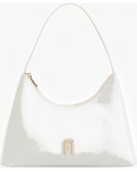 Furla - Small Diamante Cream Leather Shoulder Bag - Lyst