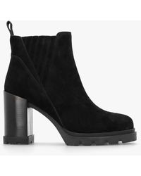 Daniel - Selly Black Suede Block Heel Chelsea Boots - Lyst