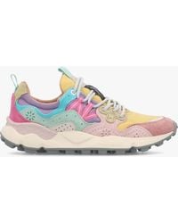 Flower Mountain - Yamano 3 Ocher Light Suede & Nylon Trainers - Lyst