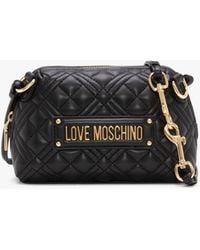 Love Moschino - Small Diamond Quilt Black Grab Bag - Lyst