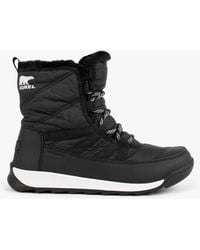 Sorel - Whitney Ii Black Nylon Short Lace Ankle Boots - Lyst