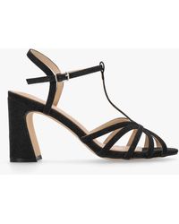 Daniel - Iceline Metallic T Bar Block Heel Sandals - Lyst