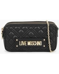 Love Moschino - Small Classic Quilt Black Cross-body Bag - Lyst