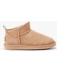 Australia Luxe - Cosy Ultra Short Shaggy Suede Ankle Boots - Lyst