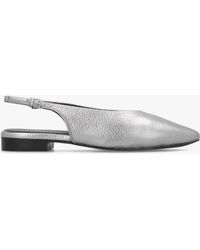 Radley - Chiltern Grove Sliver Leather Flat Sling Backs - Lyst
