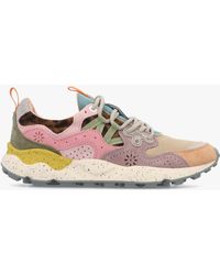 Flower Mountain - Yamano 3 Light Mustard Cipria Suede & Nylon Trainers - Lyst