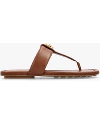 Marc Jacobs - The Dual T Strap Brandy Leather Sandals - Lyst
