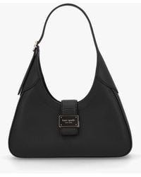 Kate Spade - Nouveau Small Black Leather Shoulder Bag - Lyst