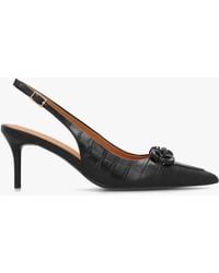 Daniel - Eppie Leather Moc Croc Mid Heel Sling Back Shoes - Lyst