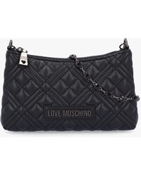 Love Moschino - Pearl Quilt Nero Shoulder Bag - Lyst