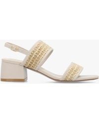 Daniel - Rebecca Woven Two Bar Mid-Block Heel Sandals - Lyst