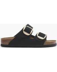 Birkenstock - Arizona Big Buckle Nubuck Leather Two Bar Mules - Lyst
