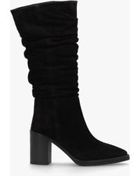 Alpe - Astrid Rouched Block Heel Knee Boots - Lyst