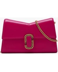 Marc Jacobs - The St. Marc True Lipstick Pink Leather Chain Wallet - Lyst