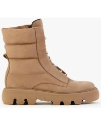 Kennel & Schmenger - Shot Camel Nubuck Quilted Ankle Boots - Lyst