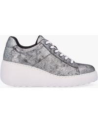 Fly London - Delf Ii Leather Wedge Trainers - Lyst