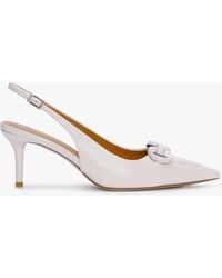 Daniel - Eppie White Leather Mid Heel Sling Back Shoes - Lyst
