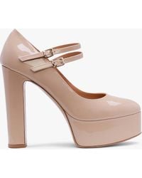 Daniel - Nomary Nude Patent Leather Platform Heeled May Janes - Lyst