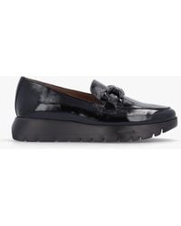 Wonders - Rose Black Patent Loafers - Lyst
