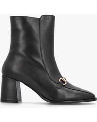 Daniel - Prim Snaffle Block Heel Ankle Boots - Lyst