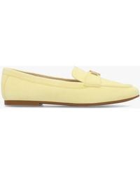 Ralph Lauren - Averi Iii Lemon Sorbet Suede Loafers - Lyst