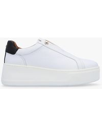 Moda In Pelle - Auben White Leather Flatform Trainers - Lyst