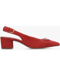 Radley - Bliss Crescent Flame Suede Block Heeled Sling Backs - Lyst