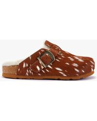 Australia Luxe - Berlin Tan Bambi Pony Hair Clogs - Lyst