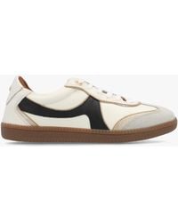 Moda In Pelle - Brioni Cream Multi Leather Low Profile Trainers - Lyst
