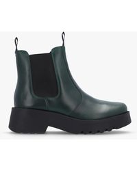 Fly London - Medi Petrol Leather Chunky Chelsea Boots - Lyst