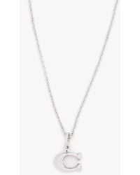 COACH - C Logo Started Chain Necklace - Lyst