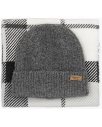 Barbour - Pendle Beanie & Blair Hat Monochrome Gift Set - Lyst