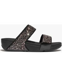 Fitflop - Lulu Multi Tonal Glitter Multi Sliders - Lyst