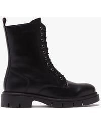 Daniel - Lacie Black Leather Lace Up Ankle Boots - Lyst