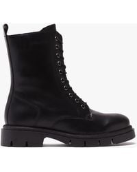 Daniel - Lacie Black Leather Lace Up Ankle Boots - Lyst