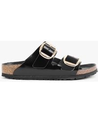 Birkenstock - Arizona Big Buckle Patent Leather Two Bar Mules , Patent - Lyst