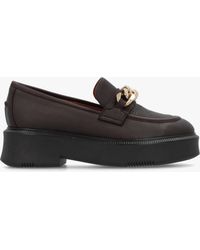 Daniel - Pebbled Leather Chunky Link Chain Loafers - Lyst