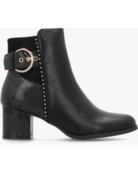 Moda In Pelle - Panay Buckle Block Heel Ankle Boots - Lyst