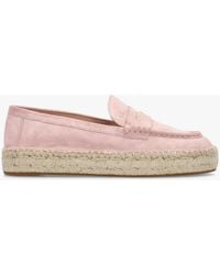 Ralph Lauren - Luize Sun Blush Suede Espadrille Loafers - Lyst