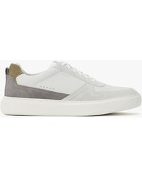 Geox - U Deiven Off Anthracite Leather Trainers - Lyst